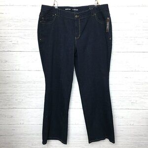 NEW Lane Bryant Women's Bootcut Jeans Dark Wash Stretchy size 22T length 34"